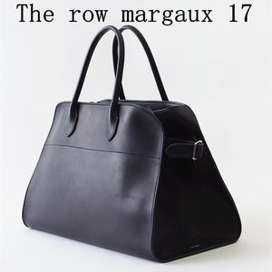 The Row Margaux 17 Terrasse ToteショッピングバッグMargaux15レアルレザークロスボディ肩の豪華なデザイナーバッグメンズクラッチハンドバッグ週末メッセンジャービーチバッグ