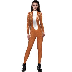 VIP Fashion Halloween Cosplay Costumes Leopard 3D Animal Animal Zentai Snake Bodysuit Salpsuits