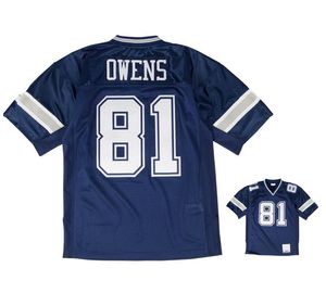 Stitched Football Jerseys 81 Terrell Owens 2007 Mesh Legacy Pensionerade Retro Classics Jersey Men Women Youth S-6XL