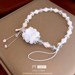 Rose Studded Diamond Crystal DIY Phone Case Chain Hanging Rope, Niche Fashion and High-end Accessories