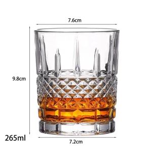 Crystal Whiskey Glass Old-fashioned Scotch Whisky Brandy Cocktail Perfect Gift for Couples Beer Rum Style Glassware