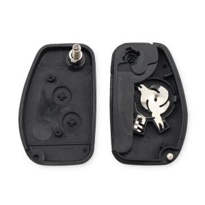 Keyyou Chiave di tasto per auto modificata Flip Folding Key Shell Case per Renault Dacia Modus Logan Clio Espace Nissan 2BTN