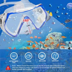 Adult Snorkel Set Anti-fog Diving Mask Dry Top Snorkel Set Anti-Fog Tempered Glass Scuba Mask Professional Snorkeling Gear Men