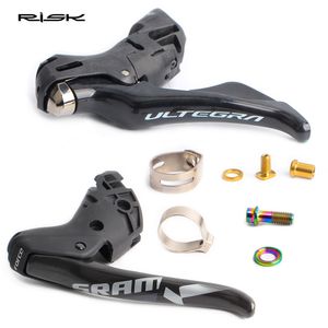 RISK Titanium Alloy Road Shifter Lever Fixing Screw Gear Shift Clamp Ring Fixed Bolt Hand Change Head Fixing Nut R8000 Kit