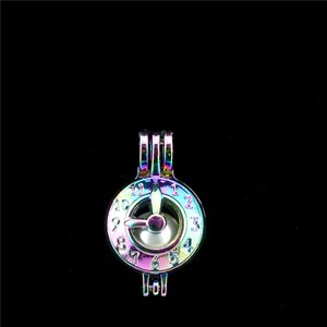 10st Morden Trendy Charm Timepiece Pearl Cage Locket Aromaterapi Diffuser Pendant For Gift Necklace Keychain Jewelry Making