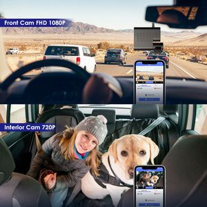 Azdome 4G Dash Cam z podwójnymi kamerami na żywo śledzenie GPS GPS Android WiFi zdalne monitorowanie samochodu DVR DVR Rejestrator bezpłatny tor