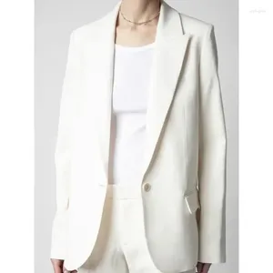 Abiti da donna alle donne di entrambe le parti divise blazer blazer acetica miscelazione a bottone a bottone a maniche lunghe campata dritta caduta