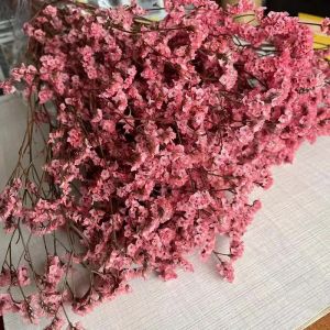 80g/40〜45cm本物の自然な新鮮な乾燥水晶草保存されたバラの花、家の装飾用の白のエテルルデルフィニウムブーケ