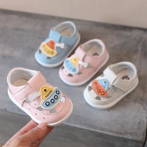 Sneakers tecknad sommarstil baby sandaler baby pojkar flickor läder tofflor