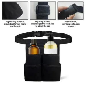 収納バッグマッサージセラピストツールバッグボトルケース調整可能なベルト複数のポケットオイルウエストオーガナイザー