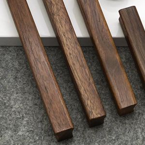 1PCS Natural Solid Wood Kitchen Cabinet Handles and Knobs Wardrobe Drawer Door Closet Dresser Pulls Beech Furniture Hardware