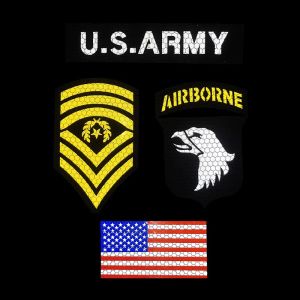 Bandiera USA 101 ° patch disperso nell'aria US Army Tactical Military Patch 3D Distinture da ricamo 3D Patch