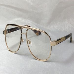 新しい男性光学メガネボネアードIデザインアイウェアスクエアメタルフレームスタイルクリアレンズ最高品質の透明な眼鏡230r