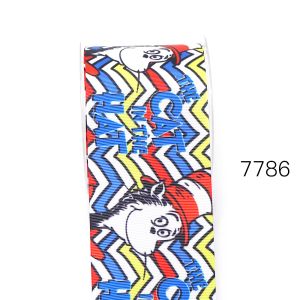 5 ярдов Dr Seuss Printed ленты Grosgrain для волос Bows Diy Materials1221