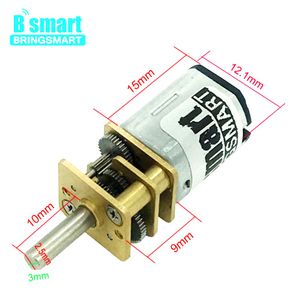 BRINGSMART 3V 6V 12V 15-1500RPM N20 DC GEAR MOTOR REVERSED CONTROLE DIY電子機器おもちゃの低ノイズ