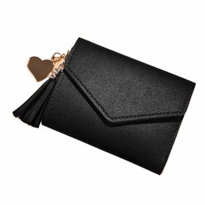 mini püskül cüzdan kadın fi çanta kadın kısa mini cüzdan Koreli öğrenciler güzel çanta kadınlar için küçük cüzdan f3ul#
