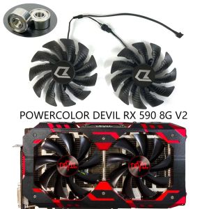 パッド新しいDIY 95mm T129215BU、ビデオカードクーラーファン、GPUクーラー、PowerColor Devil RX580 RX 580 8G、PowerColor RX 590用