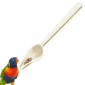 Другие поставки птиц 15,4 см попугайного кормления ложки детской миски рук