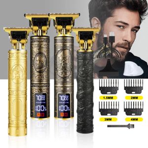 Trimmare 2023 Electric Hair Clippers Digital Display Hair Cutting Machine Recheble Beard Beard Shaver Professional Oil Head Trimmer för män