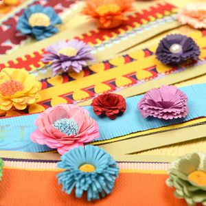 Neue 10pcs/1 Bag Blume Quilling Papierstreifen Bunte Origami DIY Papierhand Handwerk DIY Handgemachte Kunstwerk Blume DIY Vorräte