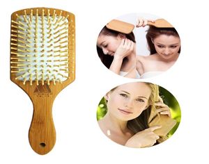 Pennelli per capelli in bambù in legno cuoio per la cura dei capelli e la bellezza del massaggio spa per massaggio pettinatura Escova de cabelo5390796