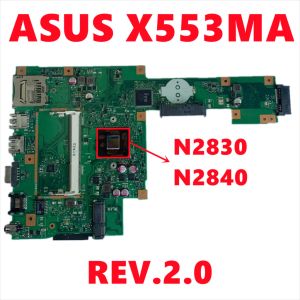 Moderkort X553MA Mainboard för ASUS X503M F553MA F553M X553MA Laptop Motherboard Rev2.0 med N2830 N2840 CPU DDR3 100% Testad arbete