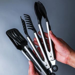 Pinça de nylon pinça de churrasco resistente ao calor CLAMP SPATULA LO MEIN MOODLES CLIP