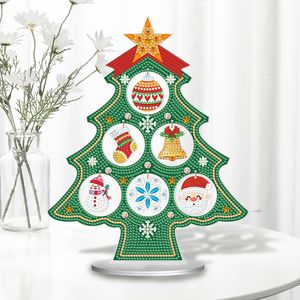 Homfun 5d Crystal Christmas Tree Diamond Pintura do boneco de neve Bordado colorido Rhinestones Diy Halloween Decoração de casa Presente