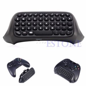 Tangentbord Portable Wireless Gaming Keyboard USB 2.4G Wireless ChatPad Meddelande Tangentbord för Xbox One Controller Black