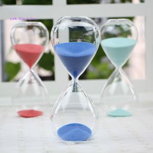 15/05/30/60 min Timer de areia de ampulheta para a escola de cozinha Modern Glass Sandclass Clock Tea Timers de casa RELOJ DE ARENA COLORORO