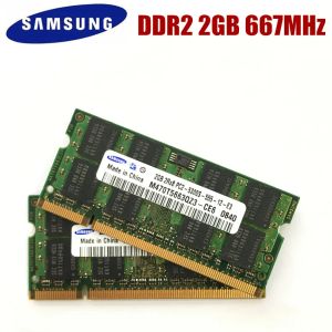 Rams Samsung（2PCSX2GB）4GB 667MHz SODIMM DDR2ラップトップメモリ​​4G 667 MHzノートブックモジュールSODIMM RAM 2Xデュアルチャンネル