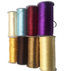 2mm flätad makrame Silk Macrame Cord Rope Thread Wire Diy Chinese Knot Satin Armband som gör fynd som pärlar 20 meter mycket