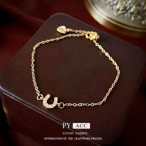 Zircon Letter Love Tassel Pulling Korean Personalized Light Bracelet Fashionable and Simple Handicraft for Women