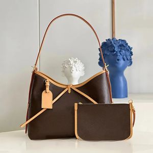 Fashion Carryall Women's Designer axelväskor med avtagbara blixtlåsskinnskvinnor underarm handväska crossbody hobo väska plånbok myntväska