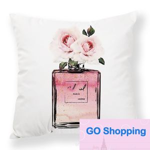 Perfume Flower Creative Design Plush Pillowcase Factory Wholesale Ins Nordic Pillows Lumbar Support