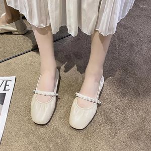 Buty swobodne Mary Janes Women Flats 2024 Summer Designer Ballet Dance Sukienki Slajdy Slajdy