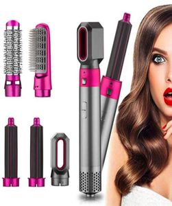 AC110220V 5 In 1 Multi Function One Step Hair Dryer Comb Hairs Curling Irons Styling Straightener Curler Electric Air Iron Wand B4493342