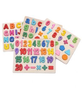 Nowonarodzona listu puzzli i kształt liczby maluch do dzieci dla dzieci i dziewcząt Early -Childhood Educational Toy7395949