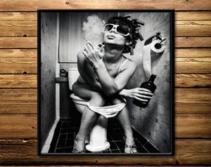 Nordycki wystrój domu malarstwo płótno moda seks lady obraz sztuki ścienne nowoczesna toaleta Streszczenie Wodoodporne Art Malarstwo olekowe 9106317
