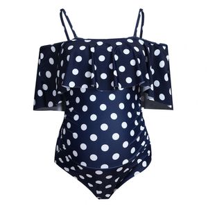 Swimsuit Chic Polyester Short Ruffle Design Maternity Swimwear per il bagno da viaggio da bagno Women Swimwear