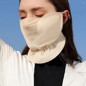 Cykelmössor Anti-UV Sunscreen Mask Scarf Ice Silk Breattable Half Face Cover Summer Thin for Bike Motorcykel