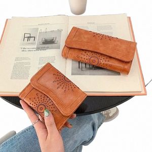 Выпадение рисунка ретро -кошелек женская сумочка кожаная сумочка практическая женская кошелька винтажные кошельки LG Q4RU#
