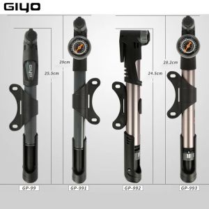 Giyo 120psi Clever Valve Bicycle Pump Smart Head Presta Schrader Road Bike Mini Inflator Pump T-Handtag Portable MTB Cycling Pump