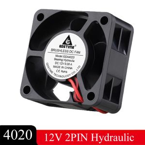 Cooling 2PCS Gdstime 2Pin 4cm 40*40*20MM 4020 Hydraulic Bearing DC 12V Mini Processor Computer Brushless Cooling Cooler Axial Fan