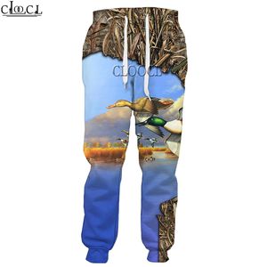 Cloocl män byxor vackra djur vargjakt 3d grafik tryckt byxor avslappnade byxor hiphop streetwear unisex sweatpants