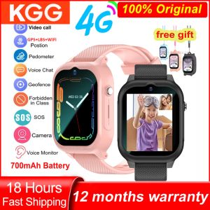 RESPOSTA 4G Smart Watch Kids GPS WiFi Video Chamne SOS Child SmartWatch Monitor Câmera Rastreador Localização Telefone Assista a meninas Presentes de meninas K26