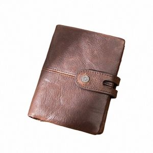 portafogli RFID di contatto per uomini in pelle vera in pelle vera corta bifold casual portafoglio maschile monete porta carta mey clip uomini portafogli u5jl#