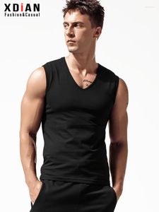 Men's Tank Tops Summer Large V-neck Bottoming Silm Top Wide Shoulder Vest