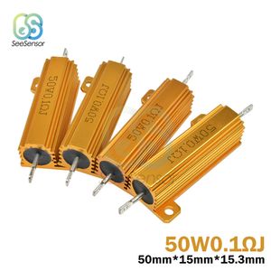 50W Aluminum Power Metal Shell Case Wirewound Resistor 0.1 ~ 100K 0.1 0.5 1 1.5 2 3 4 5 6 8 10 12 15 20 22 30 33 50 100 1K ohm