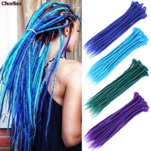 Handgefertigte Dreadlocks Haarverlängerungen synthetische Dreads für Frauen Dreadlocks Haken Zöpfe Haare Häkelhaar Hip -Hop -Stil für Männer